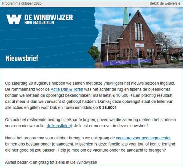 Nieuwsbrief oktober 2026